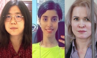 ZhangZhan, Manahel al-Otaibi ja Maria Ponomarenko.