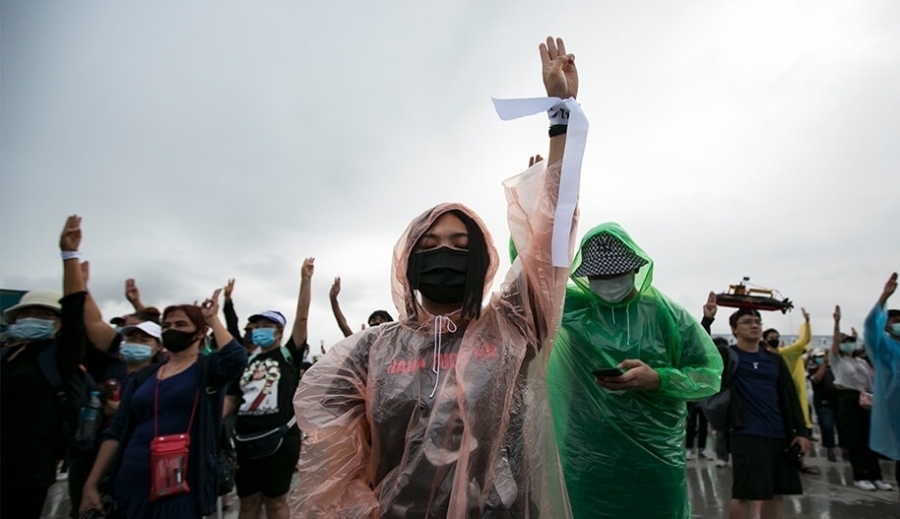 Thousands Gather For Anti-Governent Demonstrations In Bangkok