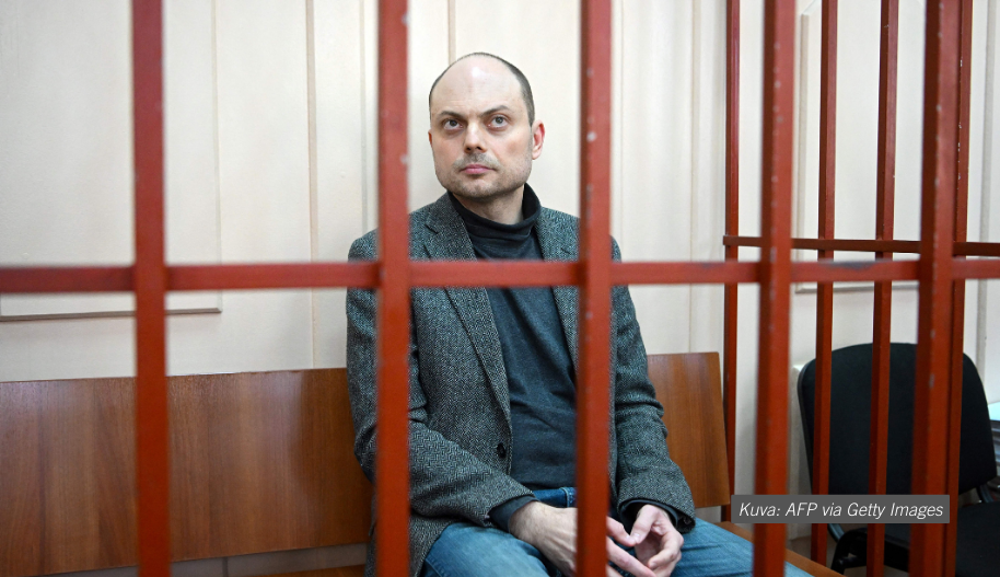 Oppositioaktivisti Vladimir Kara-Murzalle 25 vuoden vankeustuomio Venäjän aloittaman hyökkäyssodan arvostelemisesta